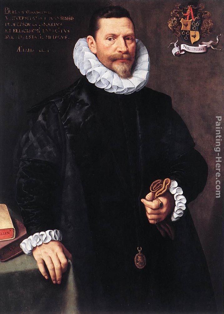 Portrait of Petrus Ricardus painting - Frans Pourbus the Younger Portrait of Petrus Ricardus art painting